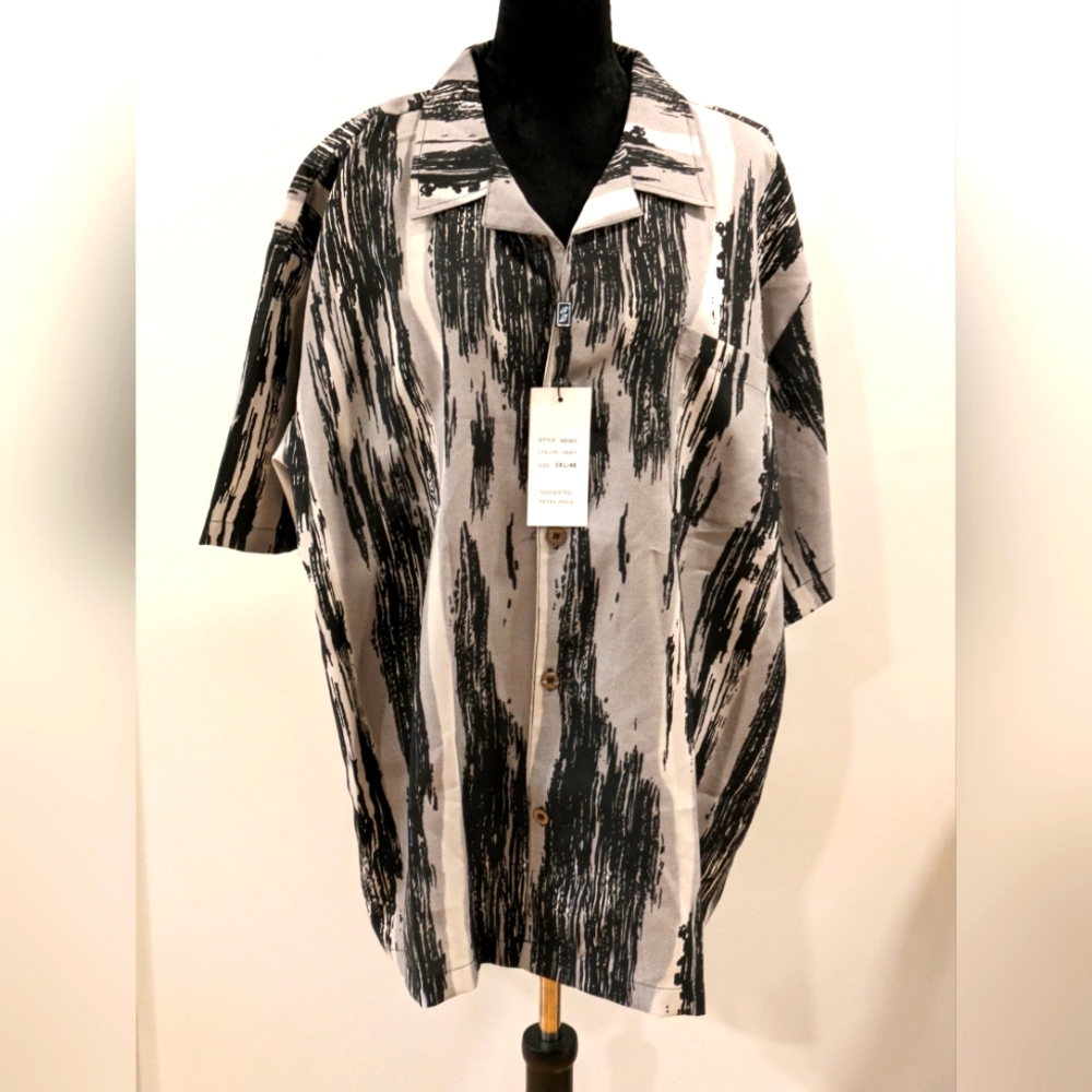 Fortino Landi Men's 3XL Button Down Short Sleeve Designed in Italy Brand New
